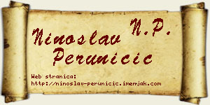 Ninoslav Peruničić vizit kartica